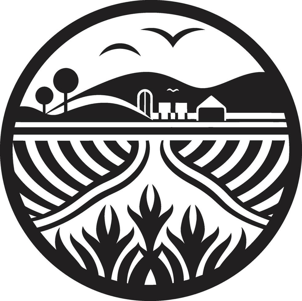 agrar- arv jordbruk ikon vektor lantlig rytmer lantbruk logotyp vektor ikon