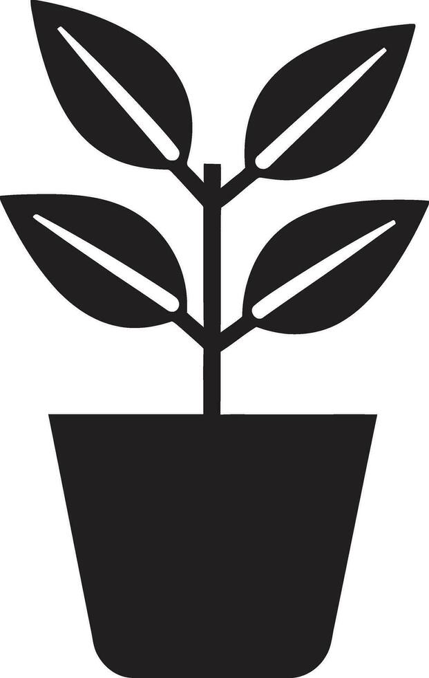 botanisk balans växt logotyp design trädgård tillväxt symbolisk växt ikon vektor