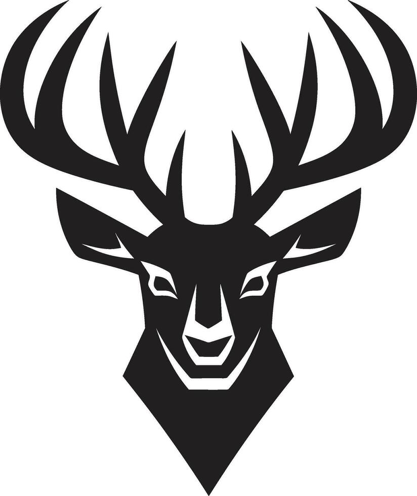 kunglig vildmark rådjur huvud logotyp design ikon ståtlig emblem rådjur huvud vektor illustration