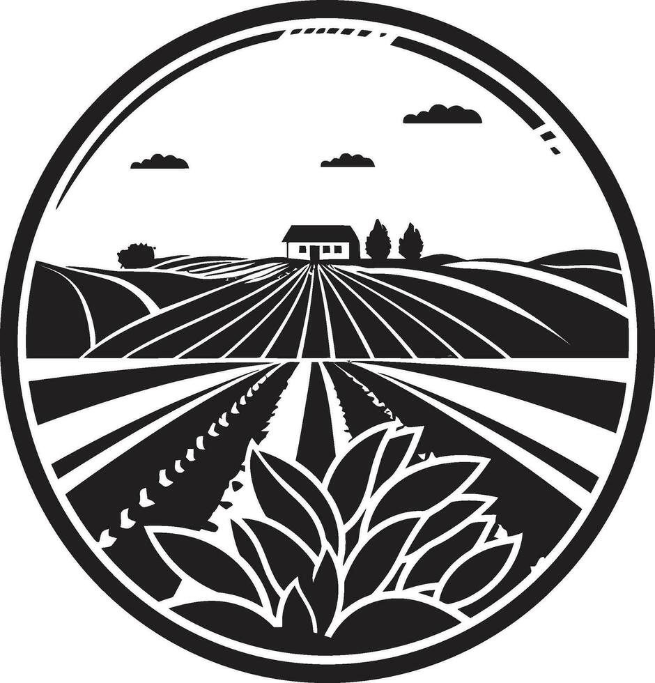 Ernte Farbtöne Landwirtschaft Logo Vektor Grafik Agrar Erbe Landwirtschaft Vektor Emblem