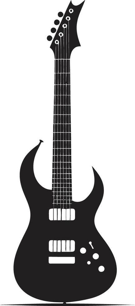 ackord duk gitarr logotyp vektor konst vibrerande verser gitarr emblem design