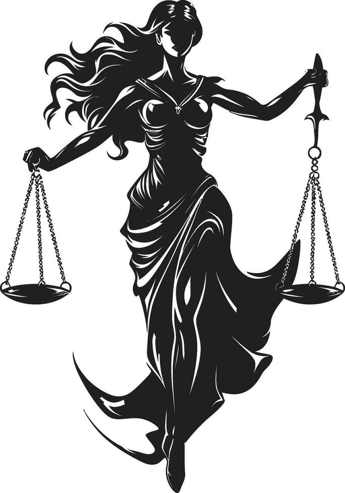 legal Leuchte Gerechtigkeit Dame Symbol Gleichberechtigung Wesen emblematisch Gerechtigkeit Dame vektor