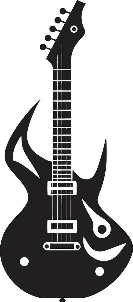 Griffbrett Verschmelzung Gitarre Logo Design Vektor Melodie Montage Gitarre Symbol Design Vektor