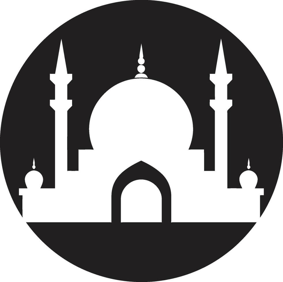 sublim symmetri moské ikon design himmelsk Centrum symbolisk moské vektor