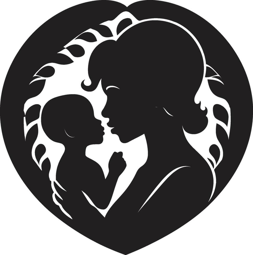 oändlig tillgivenhet mödrar dag ikon ändlös hängivenhet symbolisk mor och barn vektor