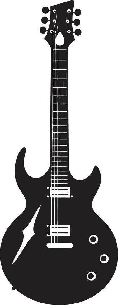 ekar av elegans gitarr emblem vektor melodi tillverkare gitarr logotyp design vektor