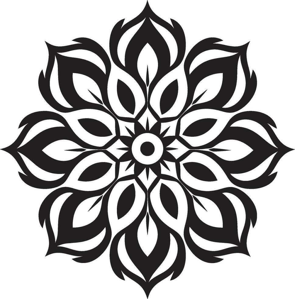 heiter Symmetrie ikonisch Mandala Vektor spirituell wirbelt Mandala Emblem Design