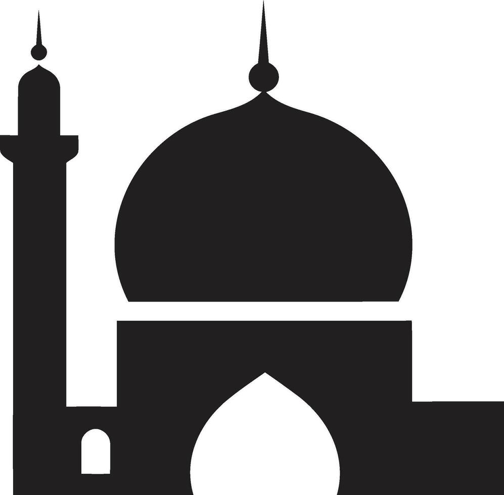 geheiligt Kennzeichen ikonisch Moschee Emblem Moschee Majestät emblematisch Logo Vektor