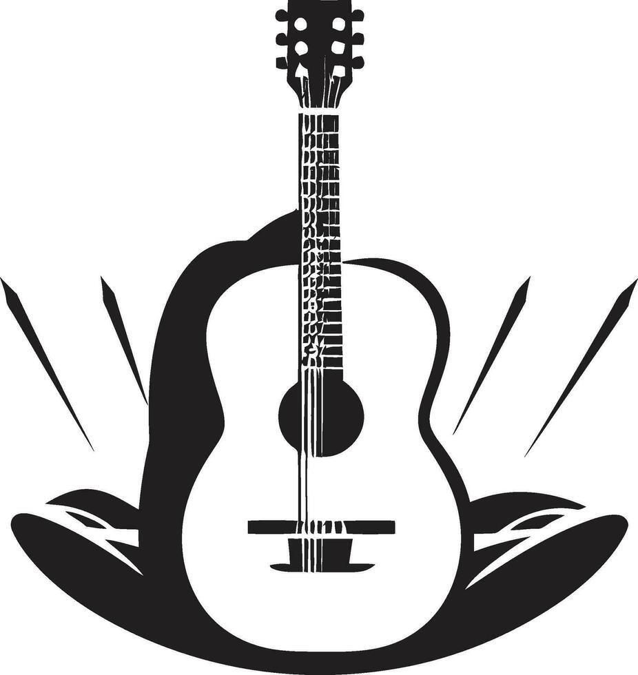 ackord Krönikeböckerna gitarr ikon design ekar av elegans vektor gitarr emblem