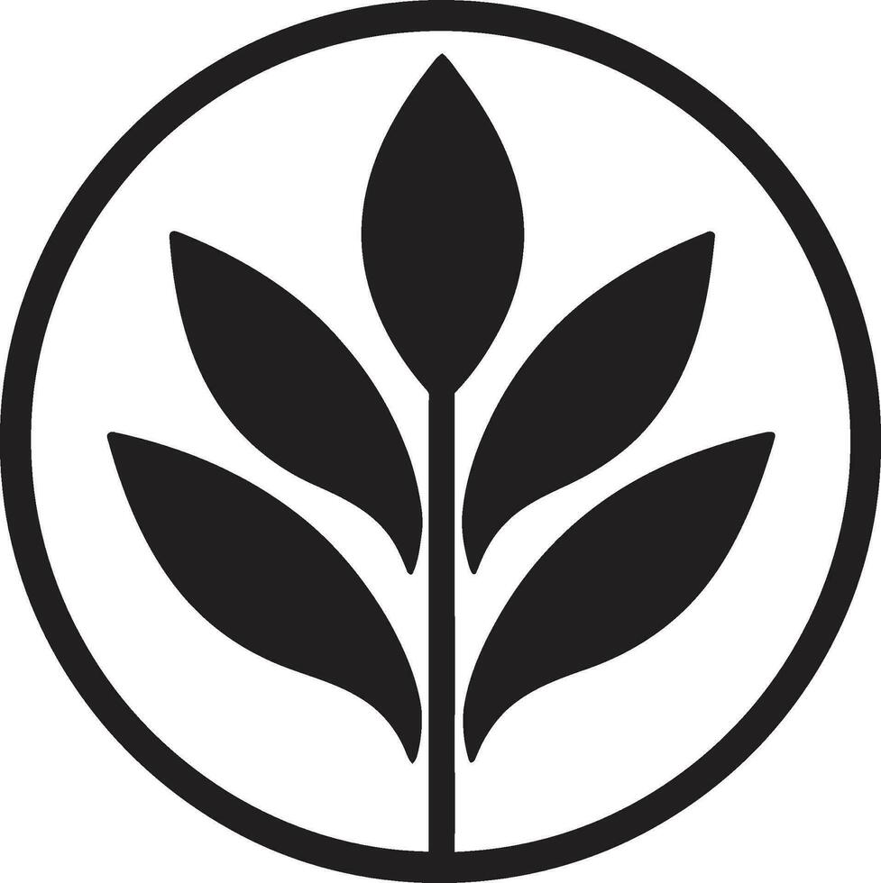 flora frodas växt emblem design organisk oas ikoniska växt vektor