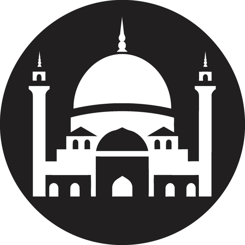 ewig Wesen ikonisch Moschee Emblem himmlisch Charme emblematisch Moschee Design vektor