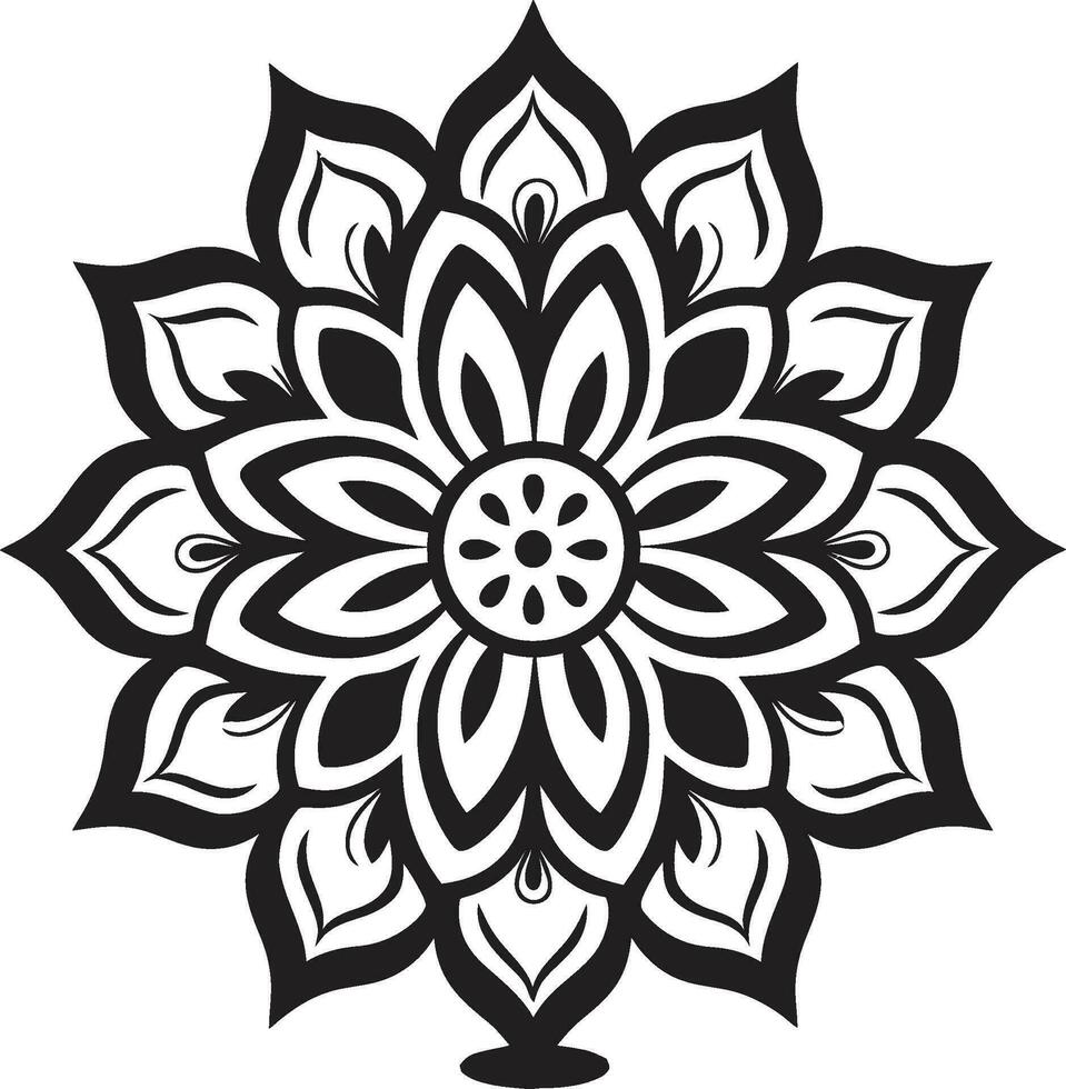 still Tondo Mandala ikonisch Vektor Harmonie Heiligenschein Logo von Mandala Design