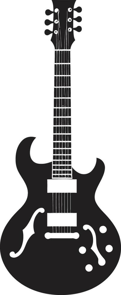 serenad stil gitarr emblem ikon musikalisk melange gitarr logotyp vektor grafisk