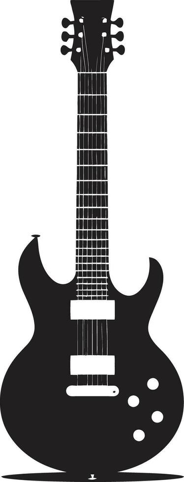 musikalisk majestät gitarr logotyp vektor illustration ackord konvergens gitarr ikoniska emblem