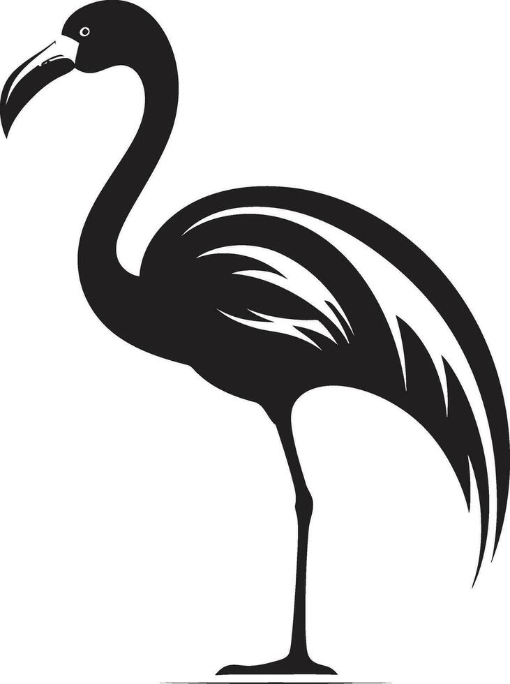 elegant Gefieder Flamingo Logo Vektor Symbol Flamingo Flug Vogel Emblem Design Symbol