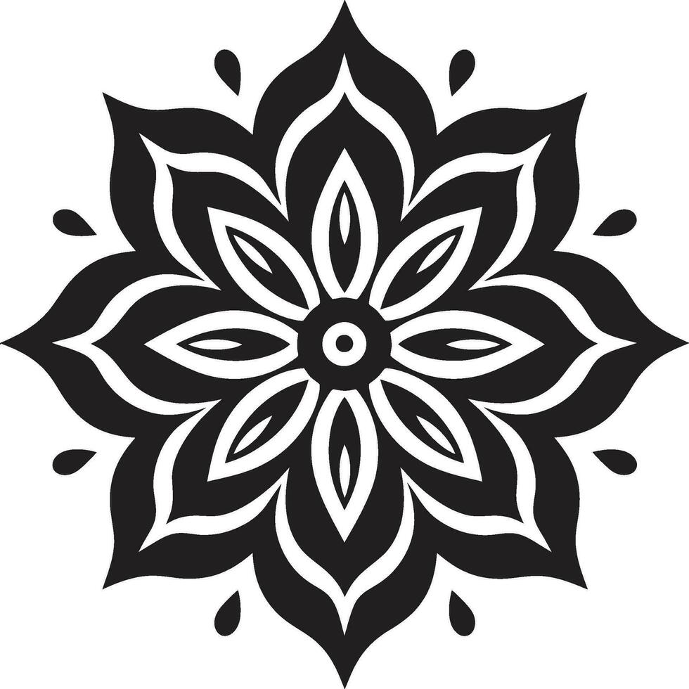 Harmonie Heiligenschein Mandala Logo Design heiter Symmetrie ikonisch Mandala Vektor