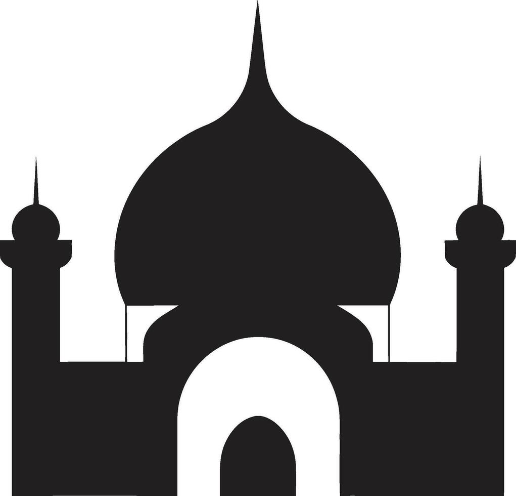 halvmåne vapen moské ikon design helig symmetri symbolisk moské ikon vektor