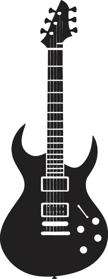 beschwingt Vielseitigkeit Gitarre ikonisch Emblem Griffbrett Verschmelzung Gitarre Logo Design Vektor