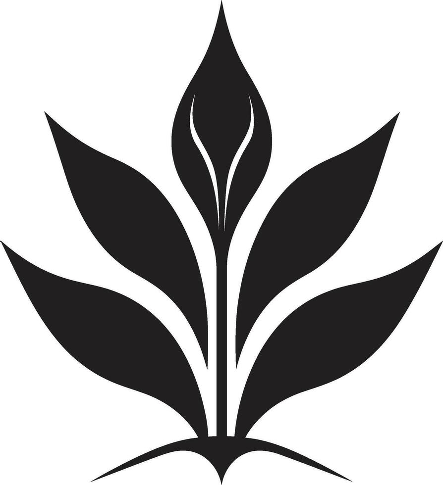 flora frodas ikoniska växt vektor organisk oas växt logotyp design