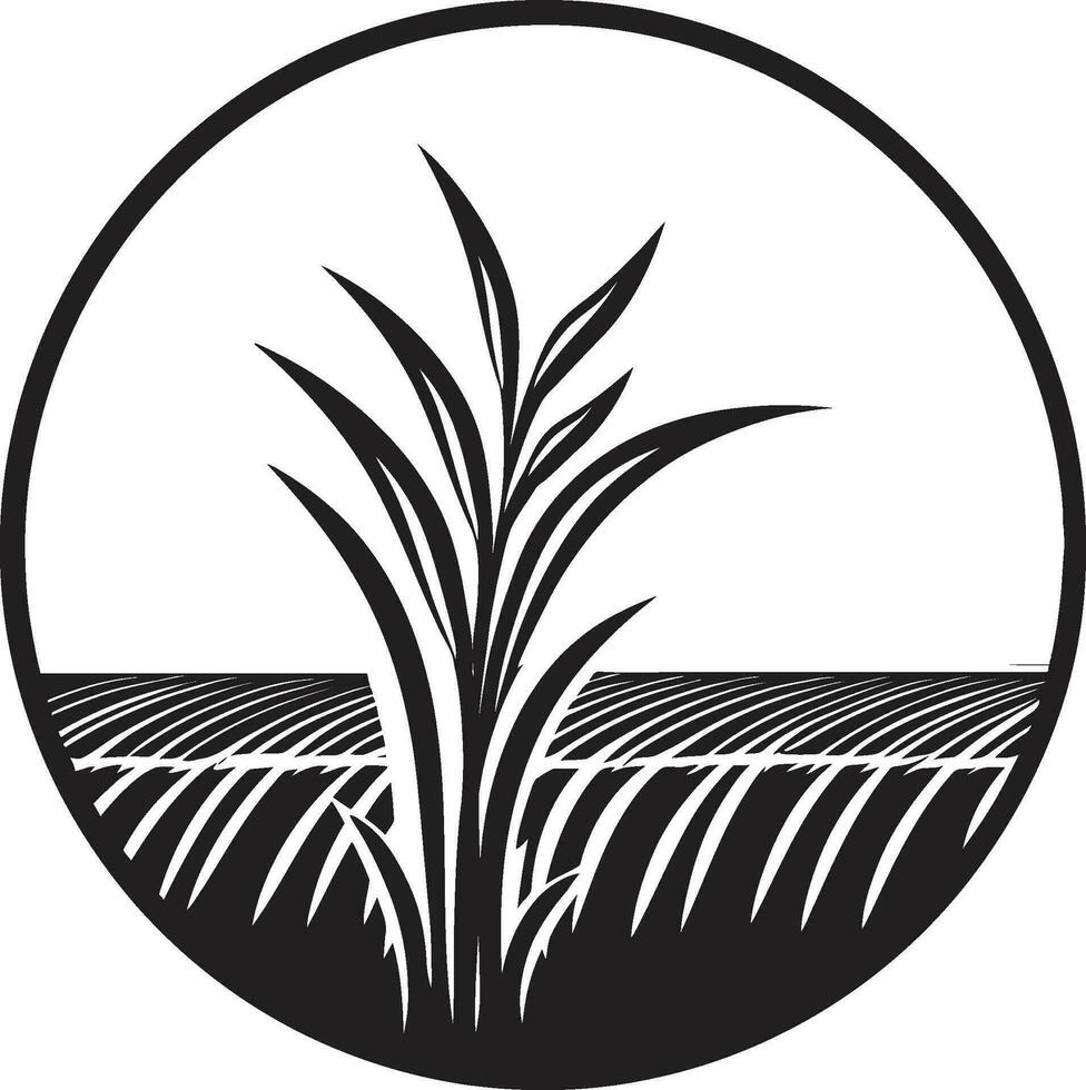 kultiviert Kamm Landwirtschaft Emblem Vektor Symbol Ernte Farbtöne Landwirtschaft Logo Design Symbol