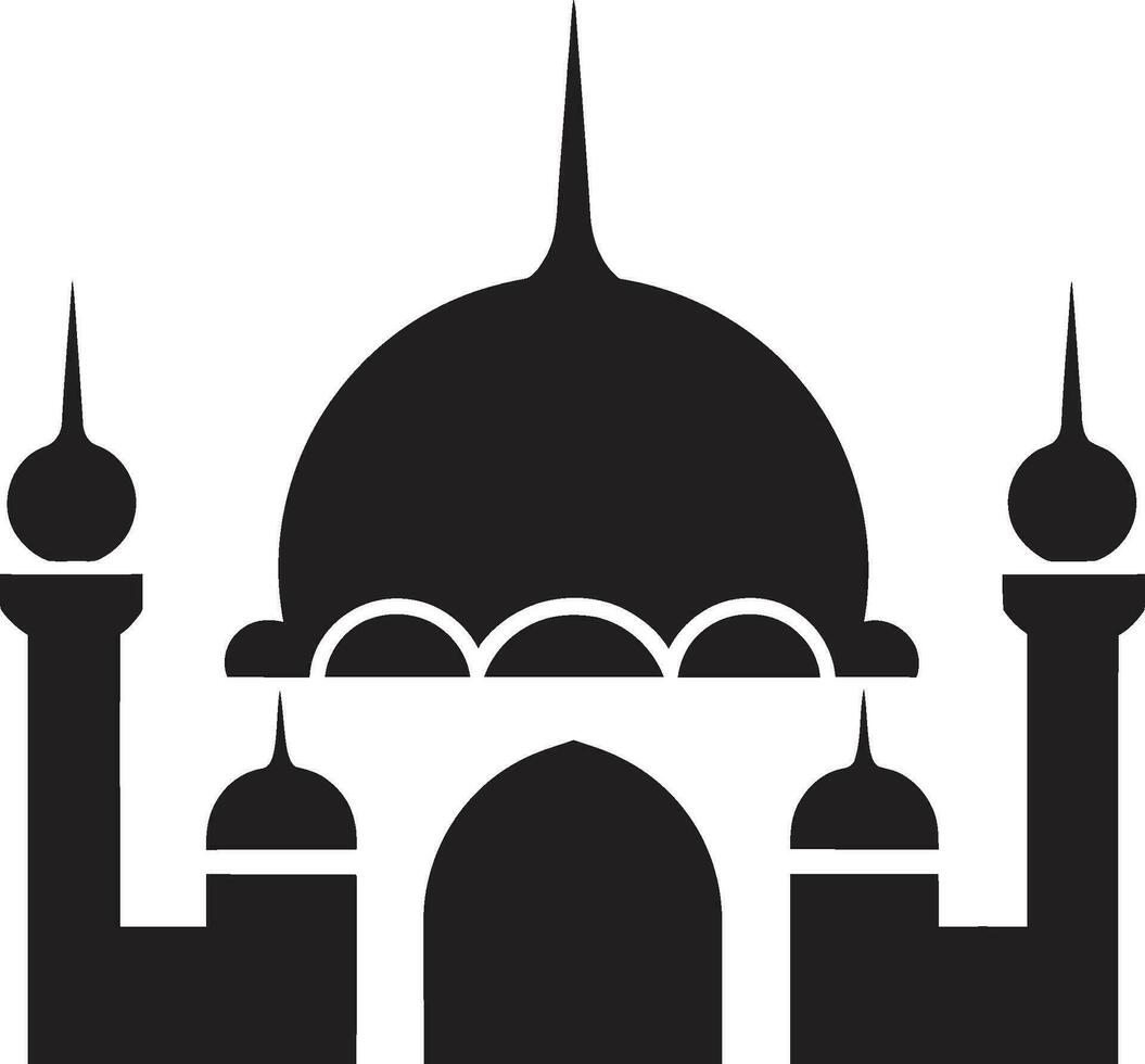 andlig horisont moské logotyp vektor helgat kännetecken ikoniska moské emblem