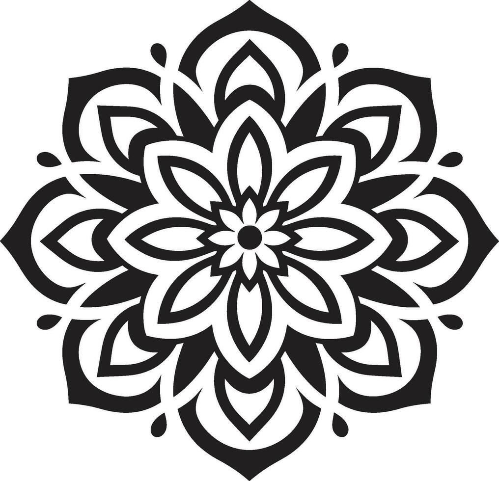 Mystiker Medaillon ikonisch Mandala Emblem strahlend drehen Mandala Vektor Design