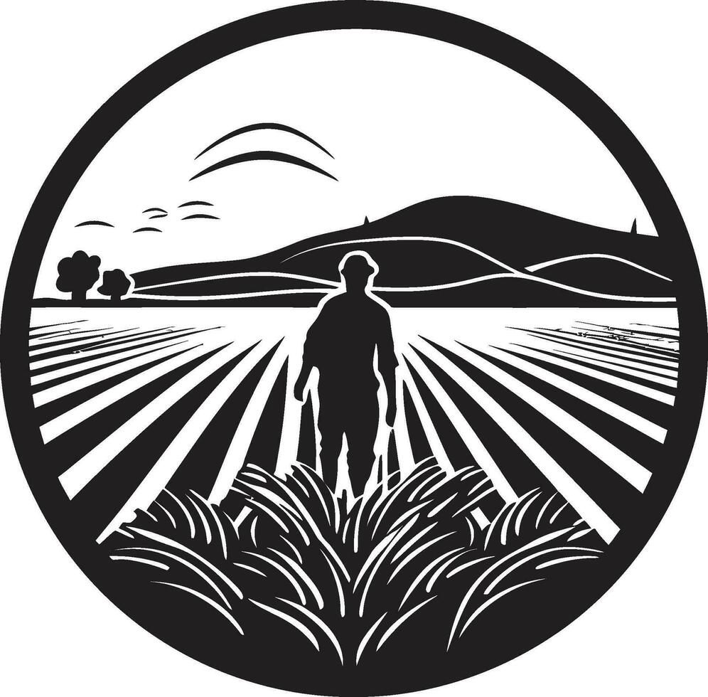 agronomi artisteri jordbruk logotyp vektor ikon bondgård ikon lantbruk emblem design