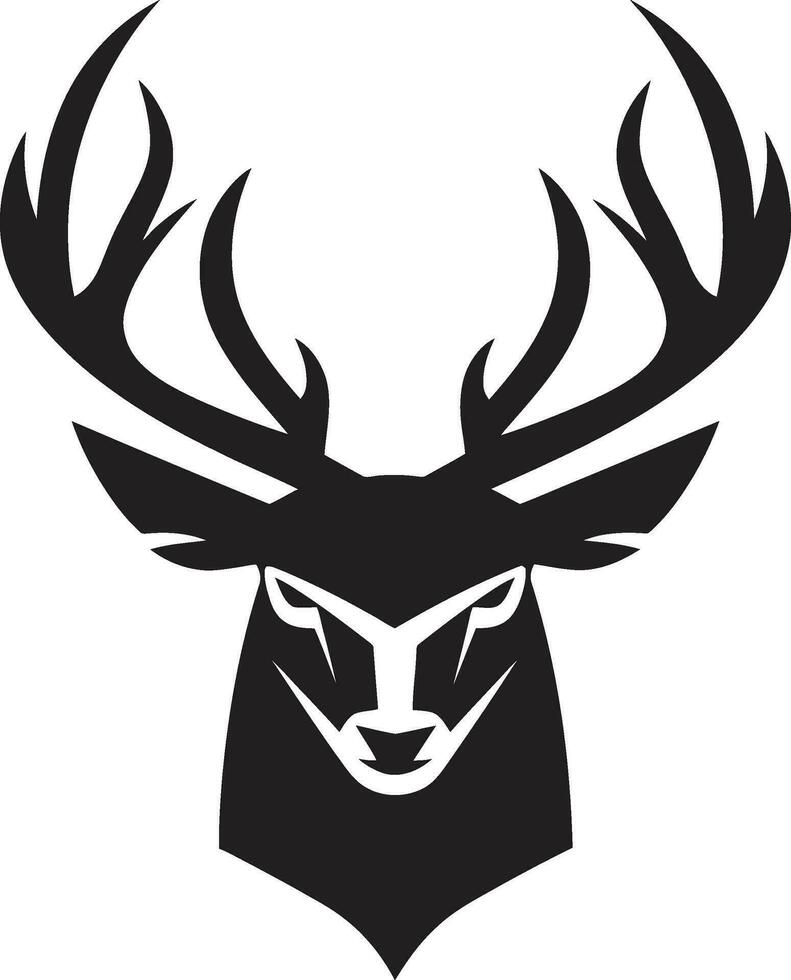 Naturen Emblem Hirsch Kopf Vektor Symbol rustikal Majestät Hirsch Kopf Logo Design Kunstwerk