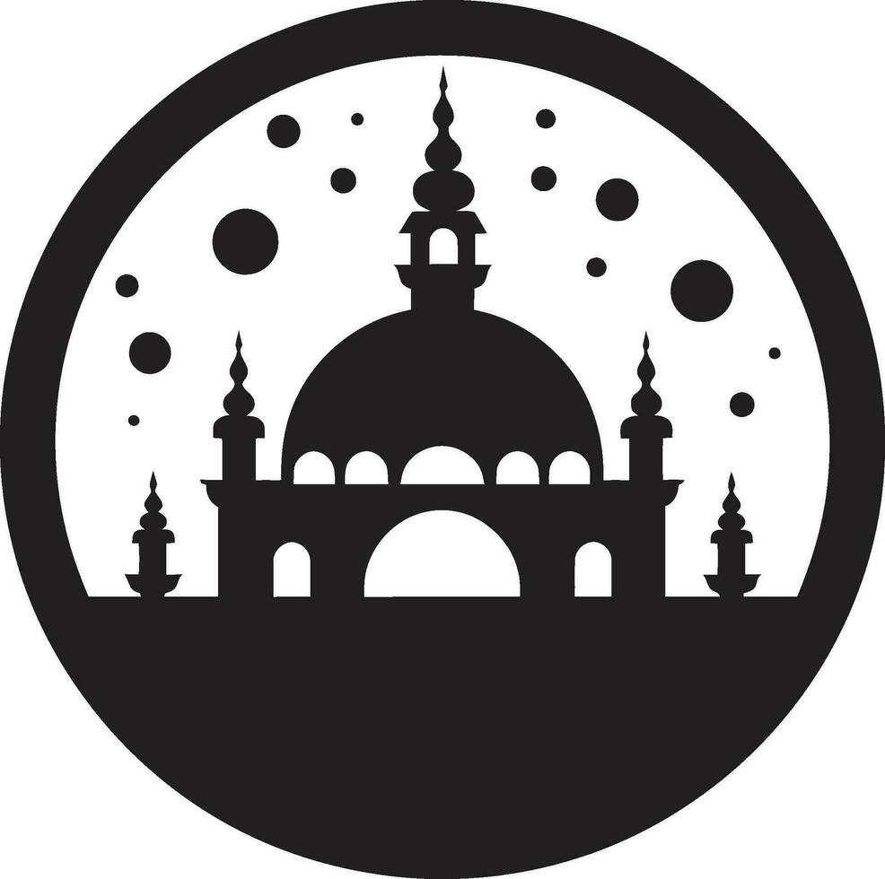 gudomlig domän symbolisk moské ikon moské förundras ikoniska logotyp vektor