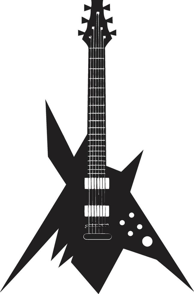 akustisk hymn gitarr logotyp vektor symbol serenad stil gitarr ikon vektor grafisk