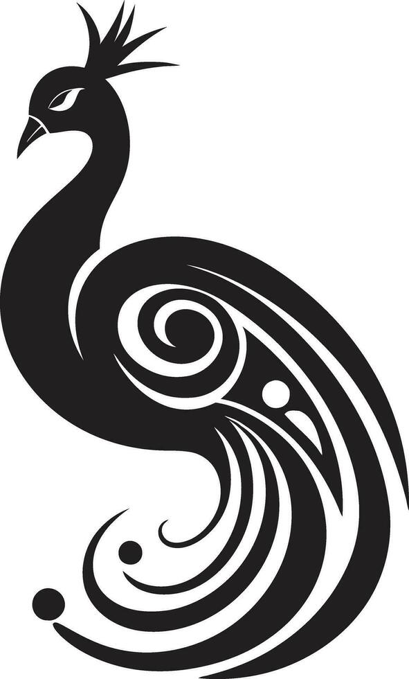 plysch fjäderdräkt påfågel ikoniska emblem utsökt visa logotyp vektor ikon