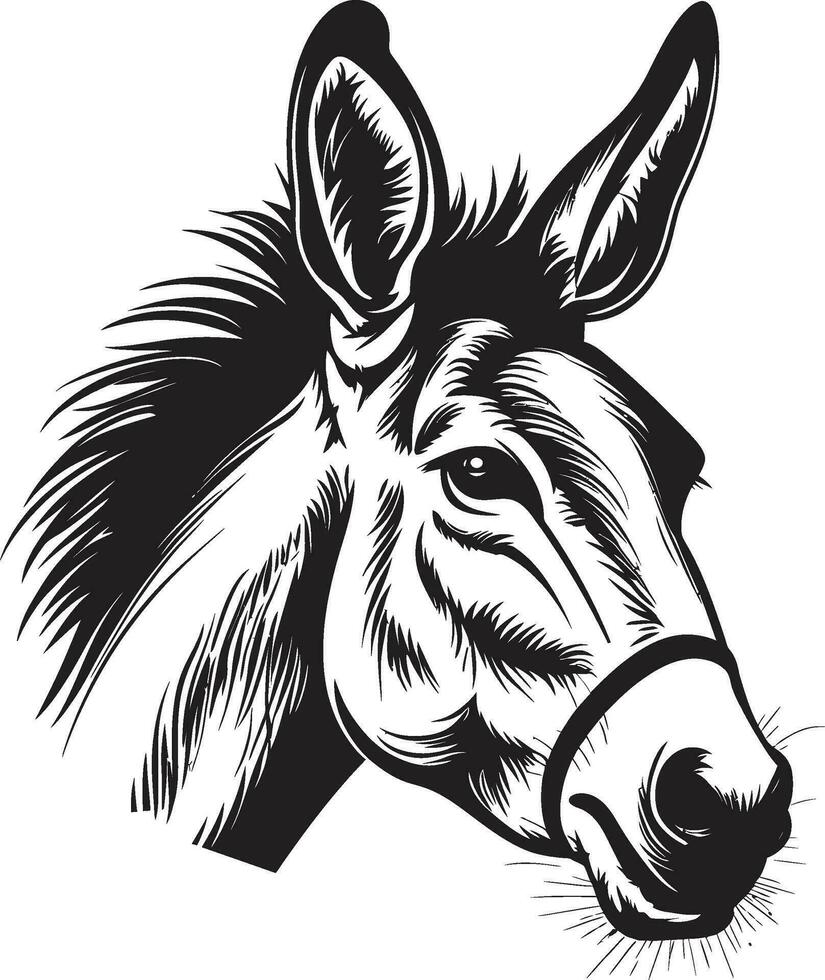 bestående elegans ikoniska åsna vektor häst- emblem åsna logotyp design