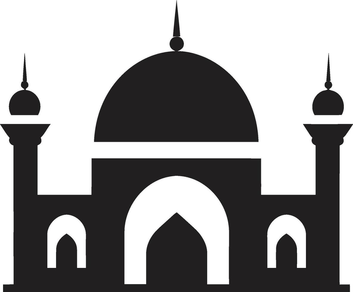 helig spiror symbolisk moské logotyp lugn torn moské ikon vektor