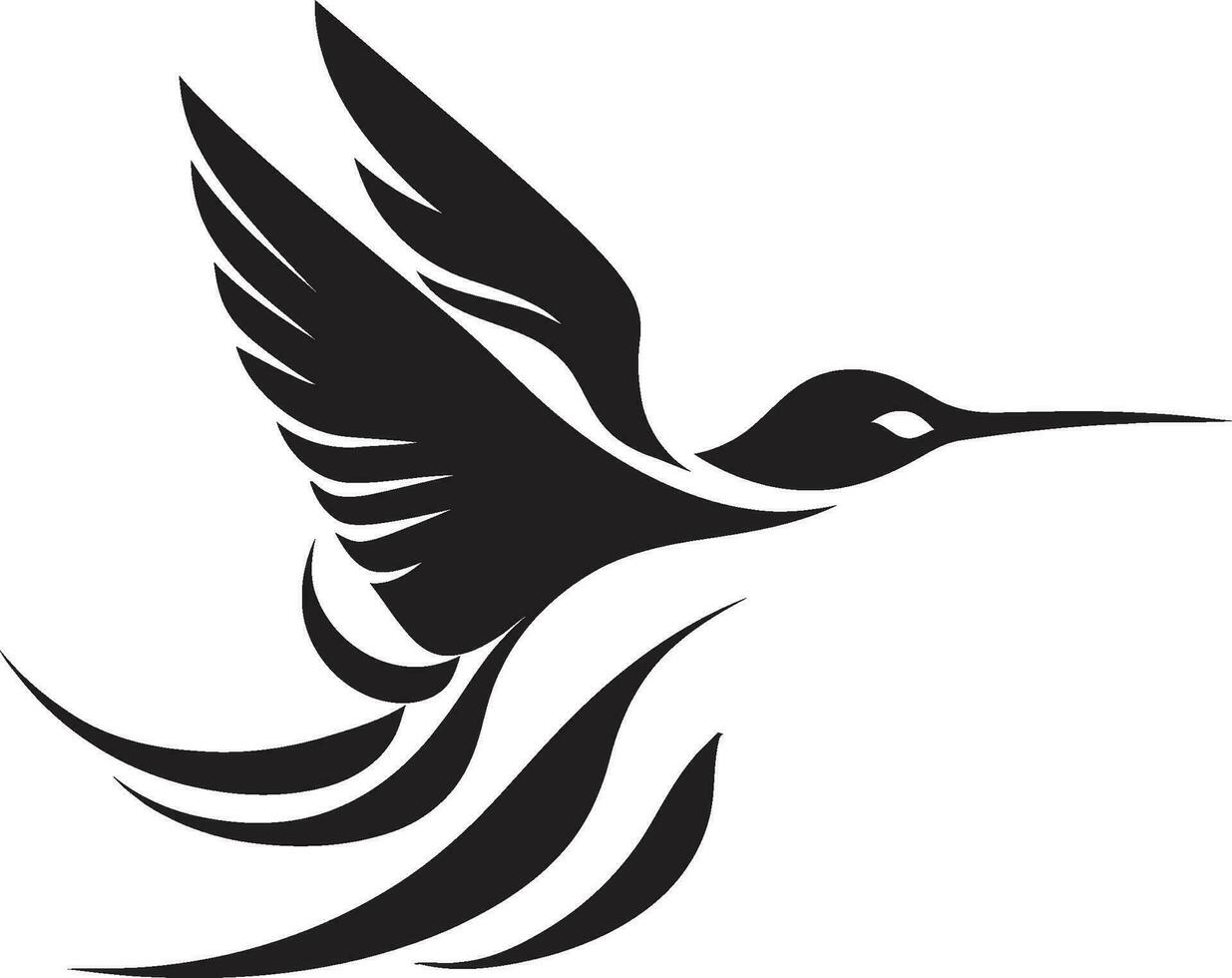 swooping prakt logotyp design vektor luftburet estetisk kolibri ikoniska