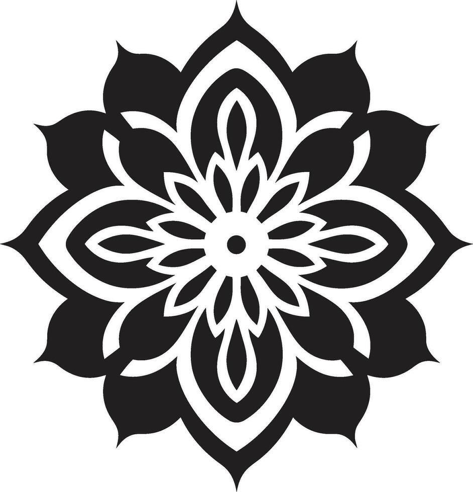 strålnings rotera mandala emblem design eterisk elegans logotyp vektor mandala