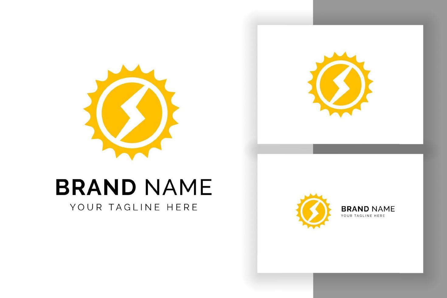Sonne Solarenergie Logo Design-Vorlage. Logodesign für Solartechnik vektor