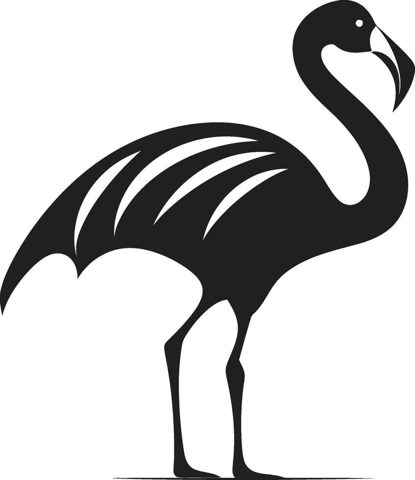 elegant avian flamingo logotyp vektor konstverk vibrerande fjäderdräkt flamingo ikon emblem