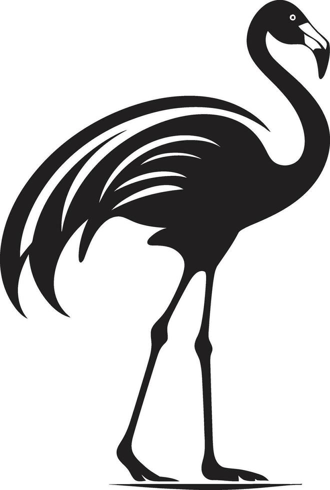 Flamingo Fantasie Logo Design Vektor Kunst Fuchsie gedeihen Flamingo Vogel Emblem Symbol