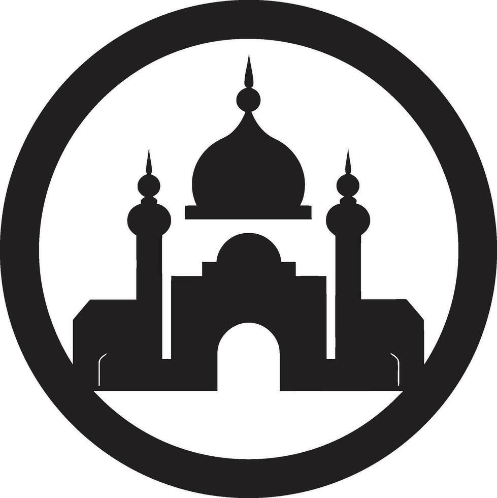 himmlisch Säulen ikonisch Moschee Vektor still Türme emblematisch Moschee Symbol