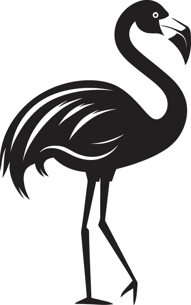 Fuchsie Finesse Flamingo Symbol Logo Design erröten Schönheit Flamingo Logo Vektor Grafik