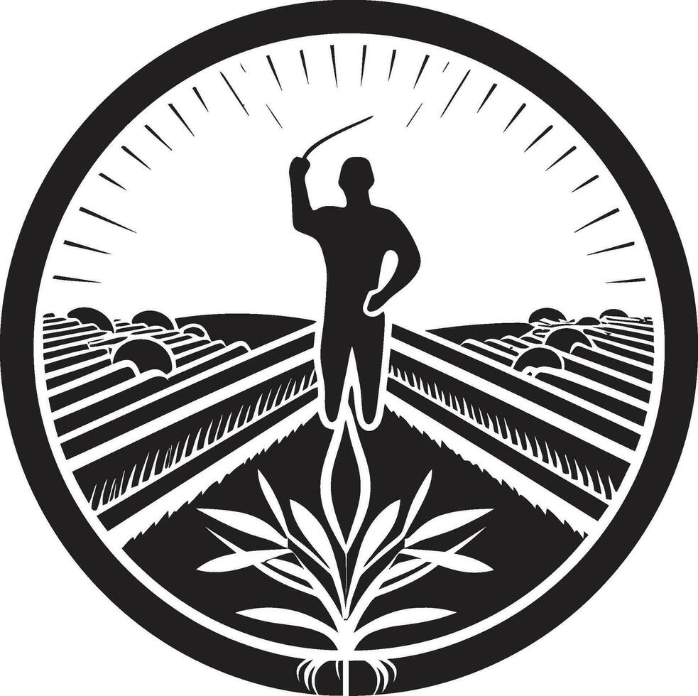 Gehöft Symbol Landwirtschaft Logo Vektor Symbol Ernte Erbe Landwirtschaft Logo Vektor Kunst