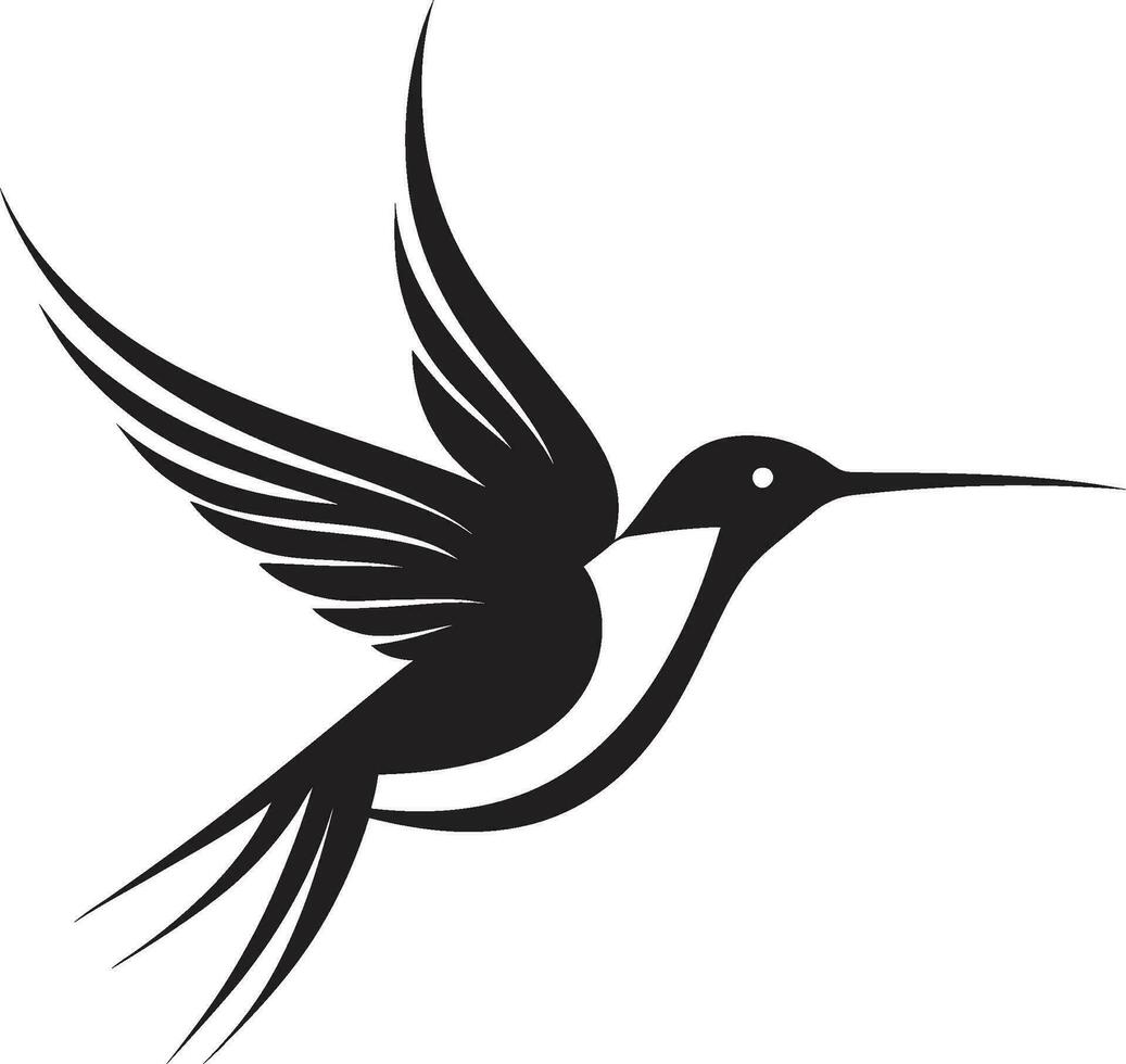 Vogel Aura Kolibri Logo Design lumineszierend Flügel Kolibri Emblem vektor