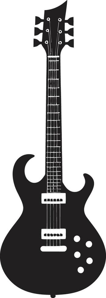 LÖVSÅGSARBETE fantasi gitarr ikon design ikon harmonisk hamn gitarr emblem vektor