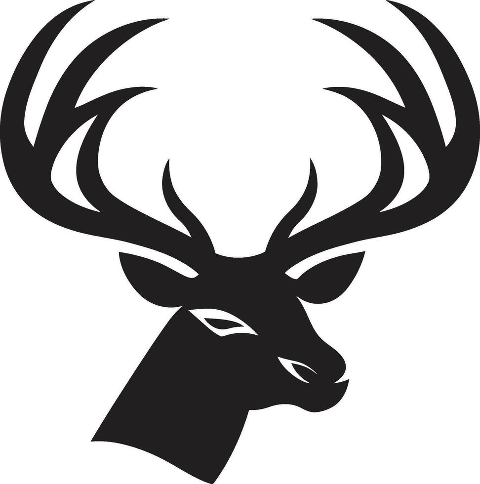 symbolisk sven rådjur huvud logotyp design konst elegans av de vild rådjur huvud vektor emblem