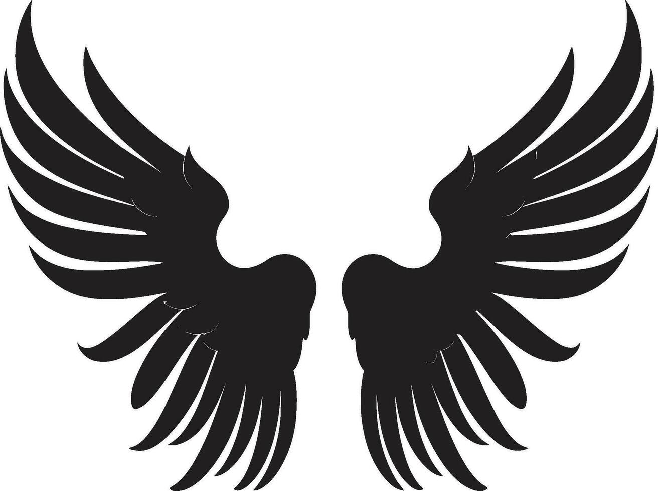 Engel Aura Flügel Logo Vektor anmutig Wächter Engel Symbol