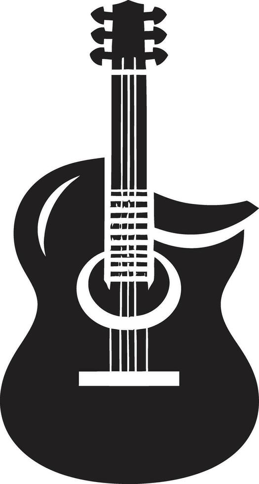 Musical melange Vektor Gitarre Logo akustisch Alchimie emblematisch Gitarre Symbol