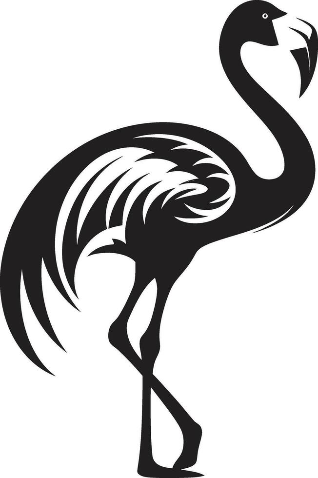 erröten Vogel Schönheit Flamingo Logo Design Rosa Paradies Flamingo Vogel Vektor Symbol