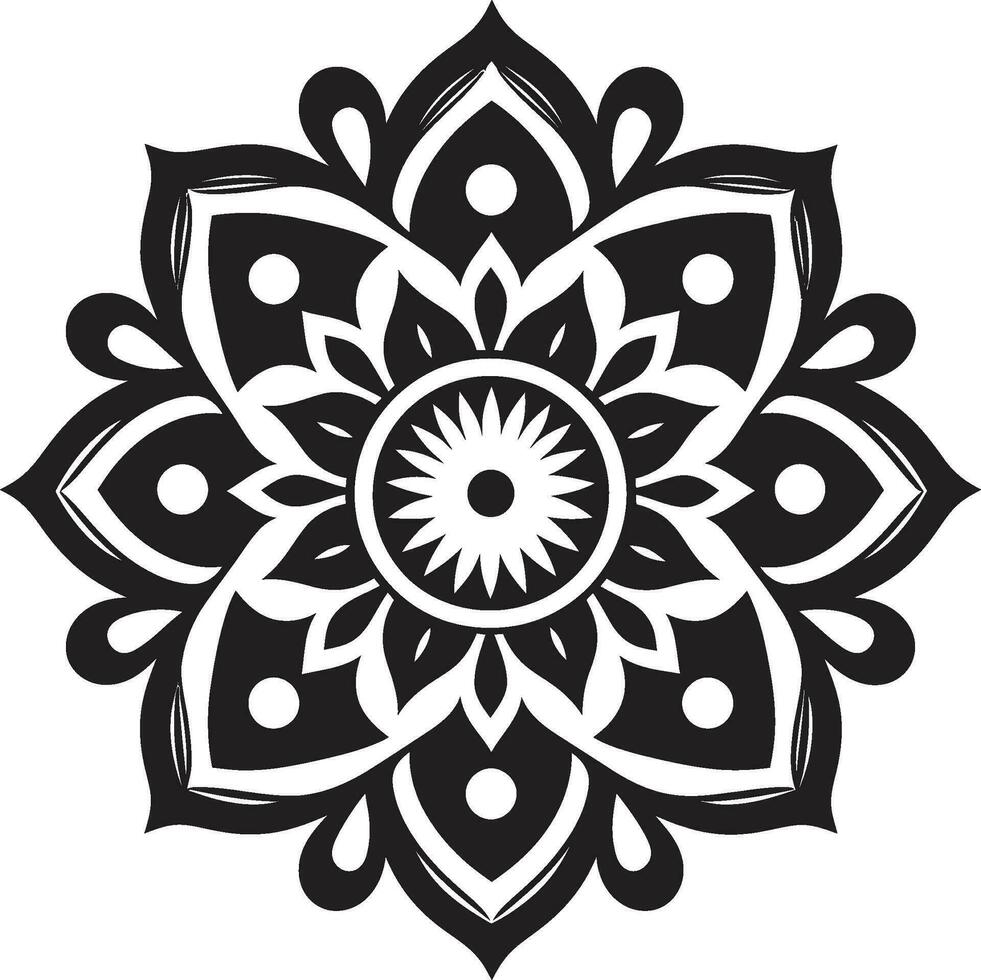 heiter Symmetrie ikonisch Mandala Vektor spirituell wirbelt Mandala Emblem Design