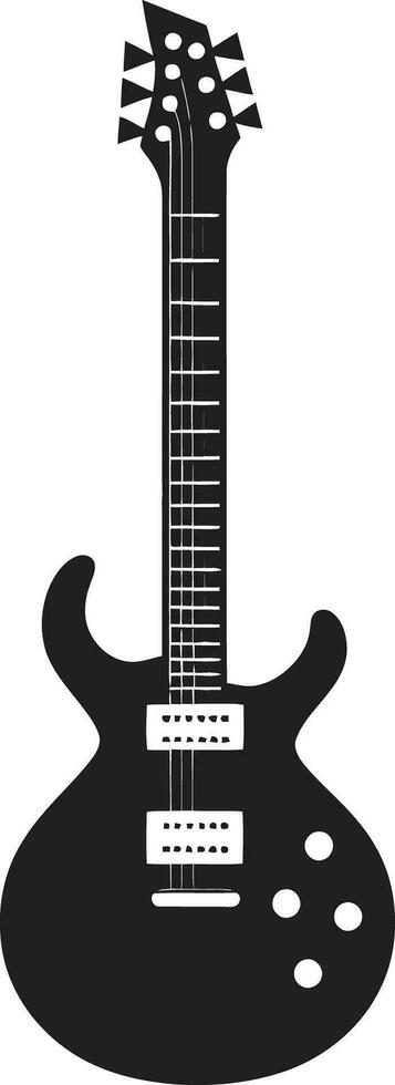 eufoniska ekar gitarr logotyp vektor illustration vibrerande mångsidighet gitarr ikoniska emblem