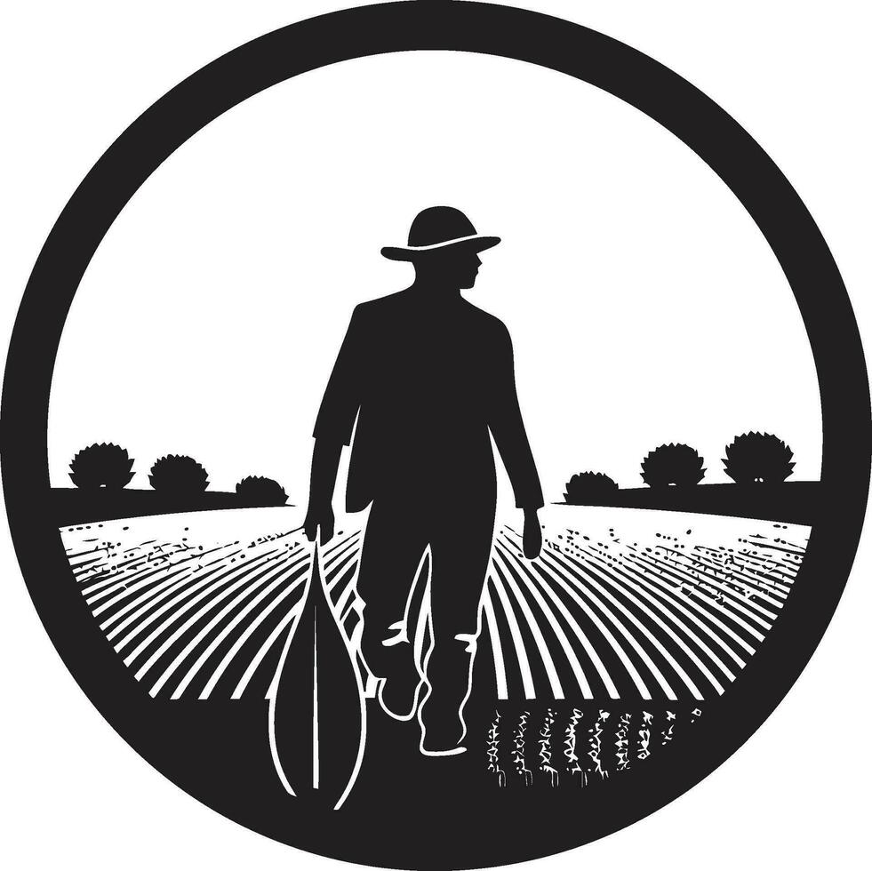 kultiviert Kamm Landwirtschaft Logo Design Kunst Ernte Farbtöne Landwirtschaft Emblem Vektor